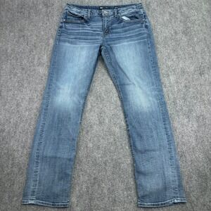 BKE Jeans Men 36x34 (Fit 36x32) Blue Nolan Relaxed Straight Repreve Poly Stretch